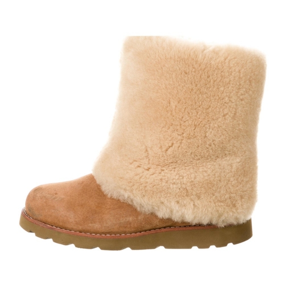 UGG Shoes - UGG Suede Colorblok Pattern Snow Boots Size 8
